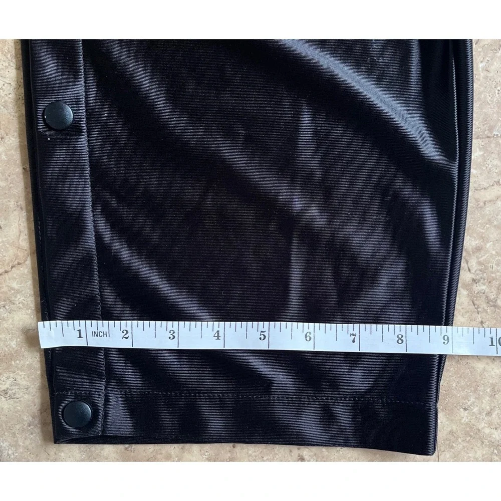 Vtg Nike Team Sports Break Away Snap Pants Mens XL Black Swoosh 90s Shimmer